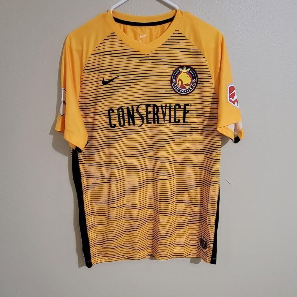 Nike Women's Black and Yellow Top